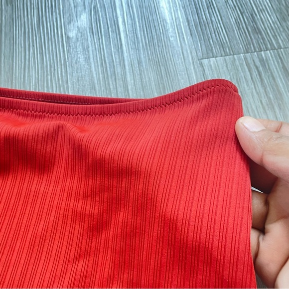 SWIMSUIT 2 PIECE SIZE XL ORANGE RIBBED WOMEN SWIMSUIT - Picture 7 of 13